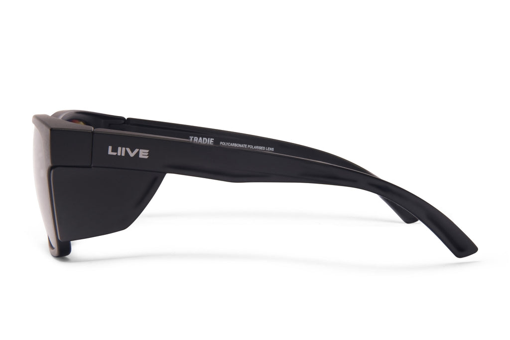 Tradie Safety - Polarised Matt Black Black Blinker - Liive Vision