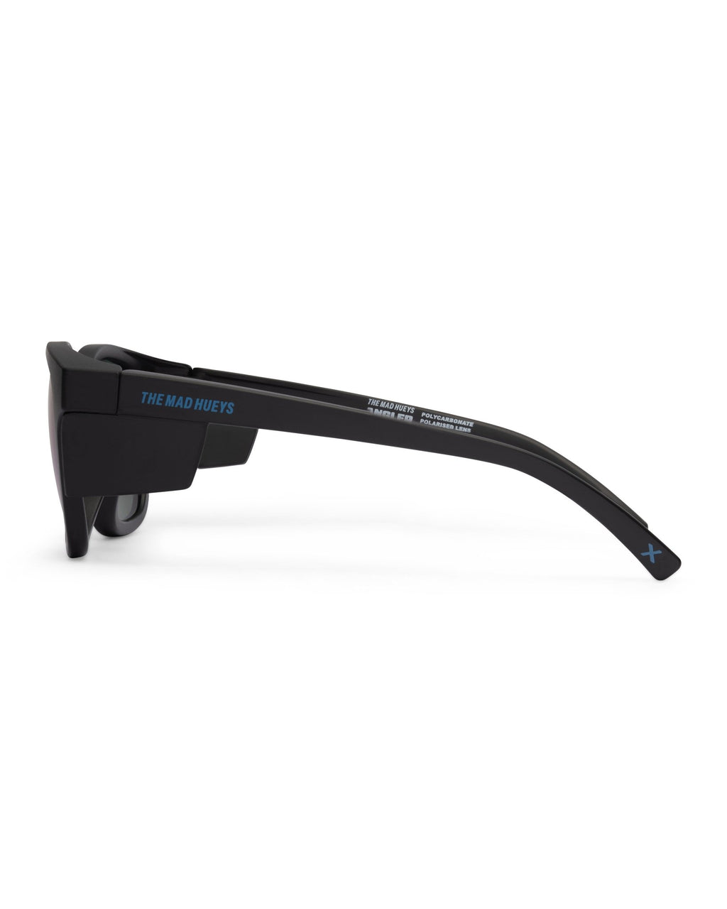 Angler | Blue Mirror Polarised Matt Black | side