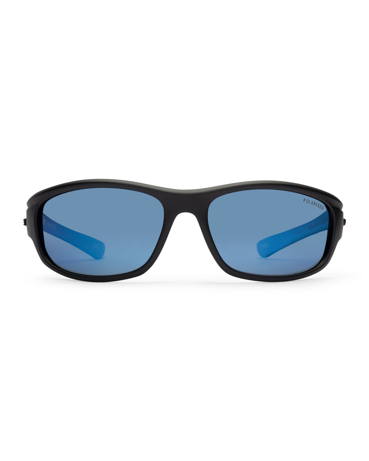 Bream | Blue Mirror Polarised Matt Black | front