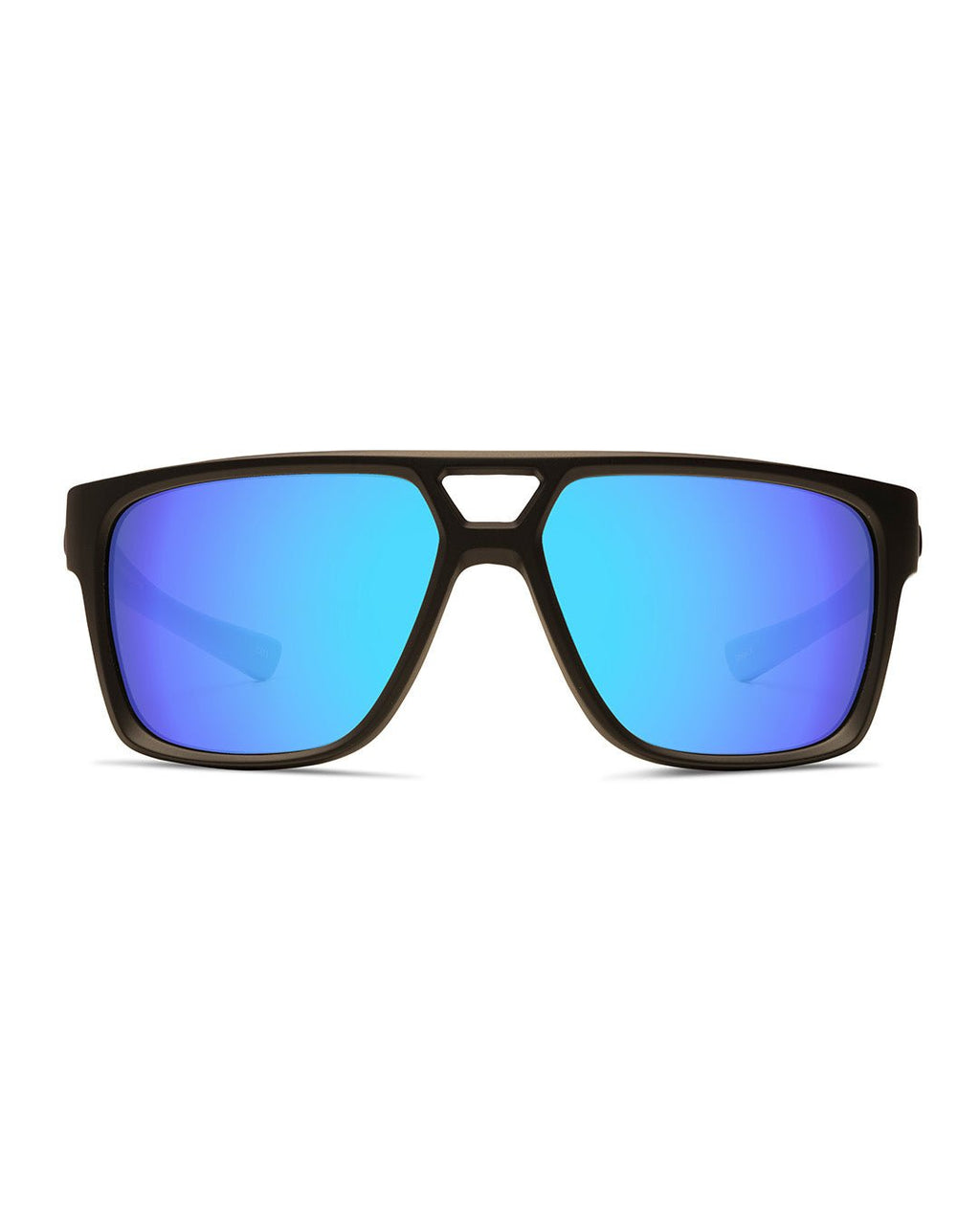 Elvis | Blue Mirror Polarised Matt Black | front