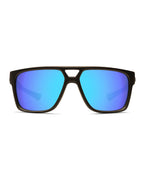 Elvis | Blue Mirror Polarised Matt Black | front