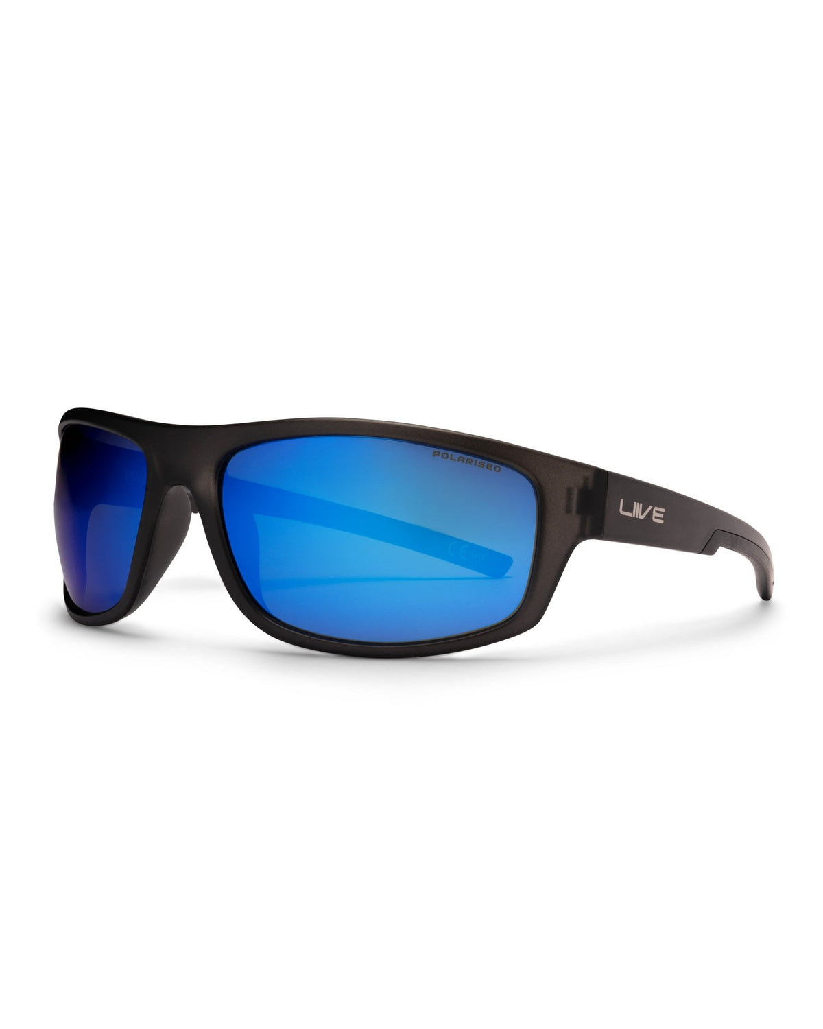 Fraser | Blue Mirror Polarised Matt Xtal Black | angle
