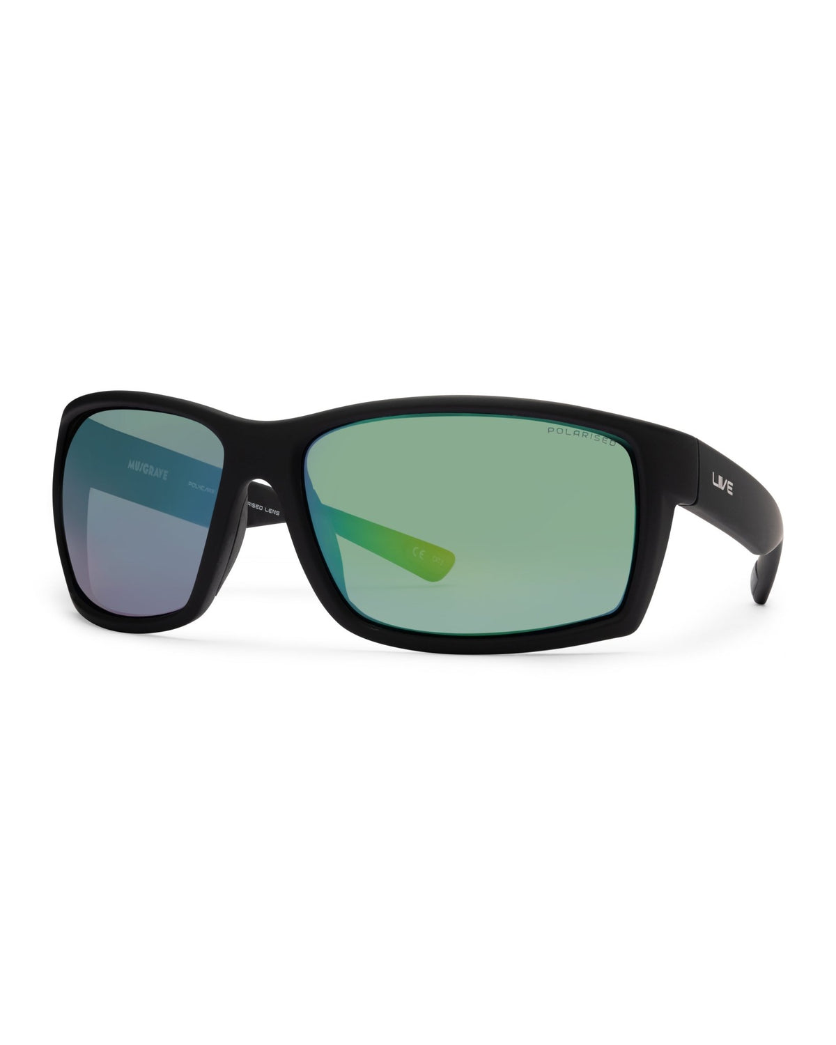 Musgrave | Green Mirror Polarised Matt Blac | angle