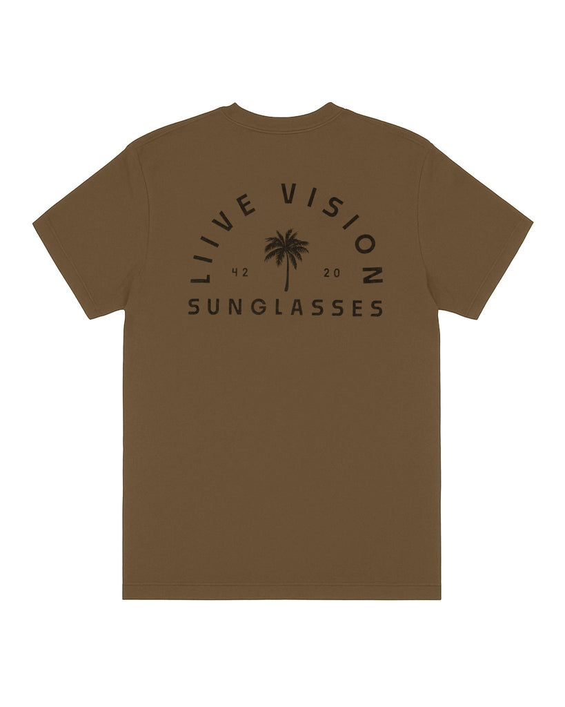 PALM T - SHIRT CHOCOLATE - Liive Vision
