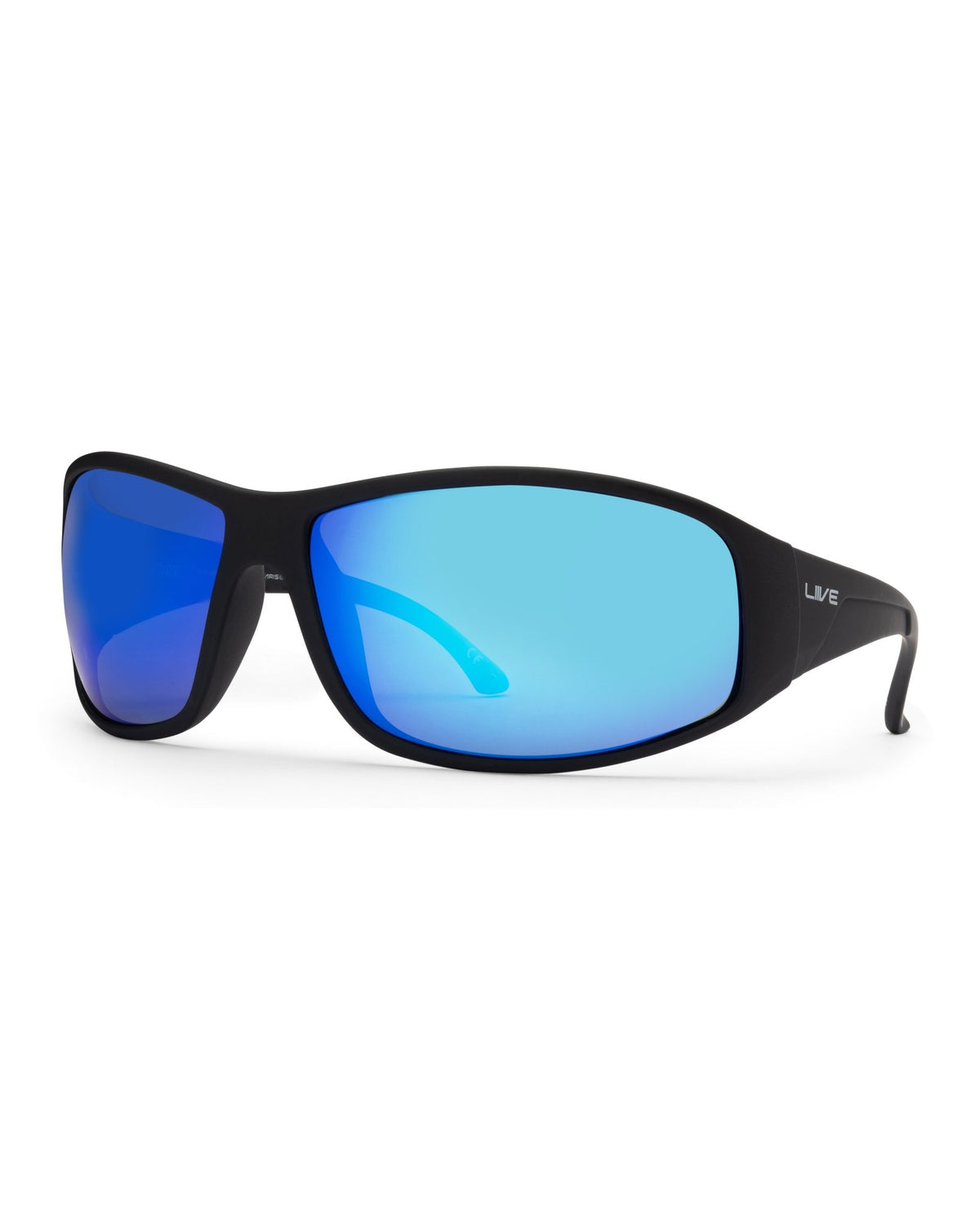Straddy | Blue Mirror Polarised Matt Black | angle