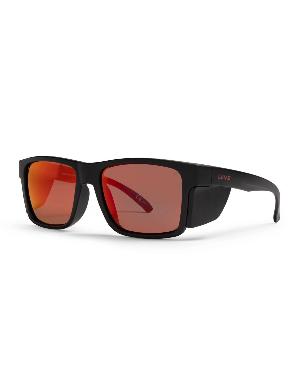 Tradie Safety | Mirror Polarised Matt Black | angle