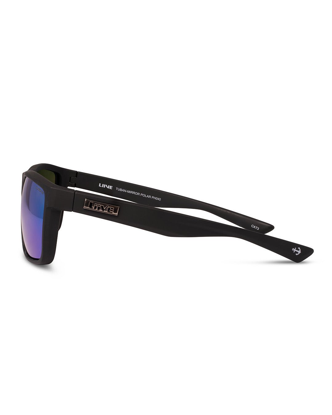 Tuban | Green Mirror Polarised Matt Black | side