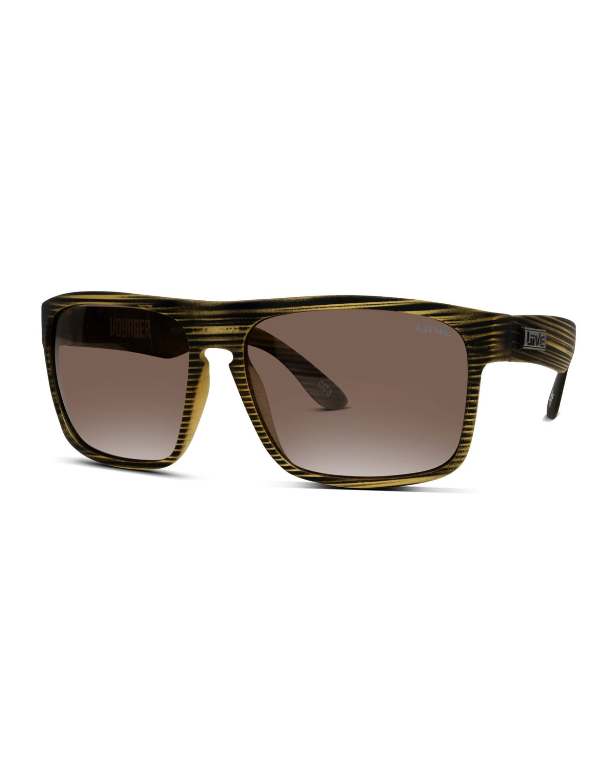 Voyager | Polarised Brown Stripe | angle