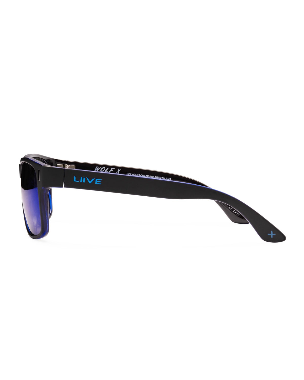 Wolf | Mirror Polarised Matt Black / Blue | side