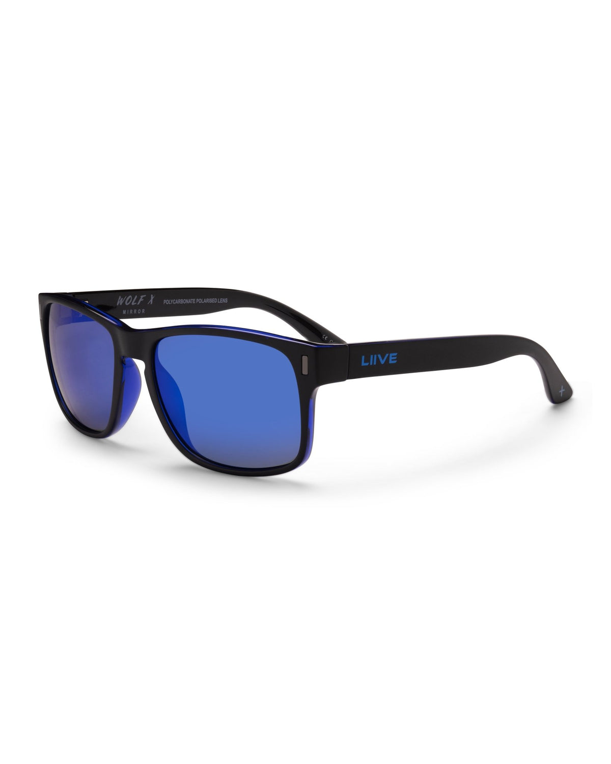Wolf | Mirror Polarised Matt Black / Blue | detail
