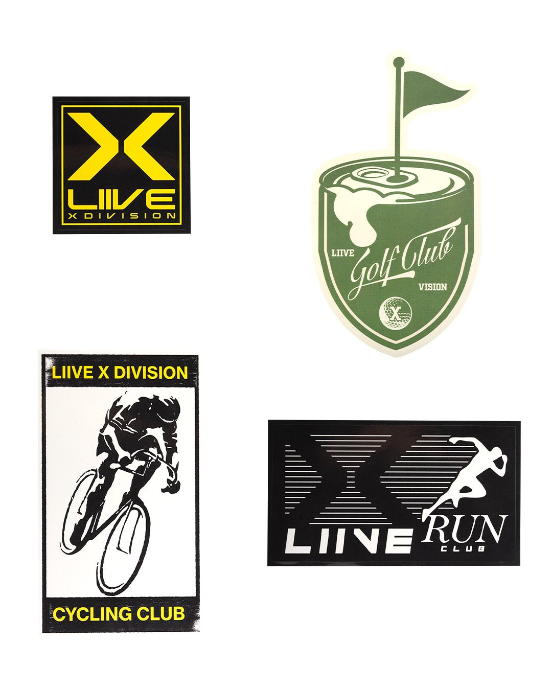 X Division Sport Sticker 4 Pack - Liive Vision